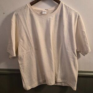 Bridge & Burn Organic Hemp Boxy Tee in Ivory